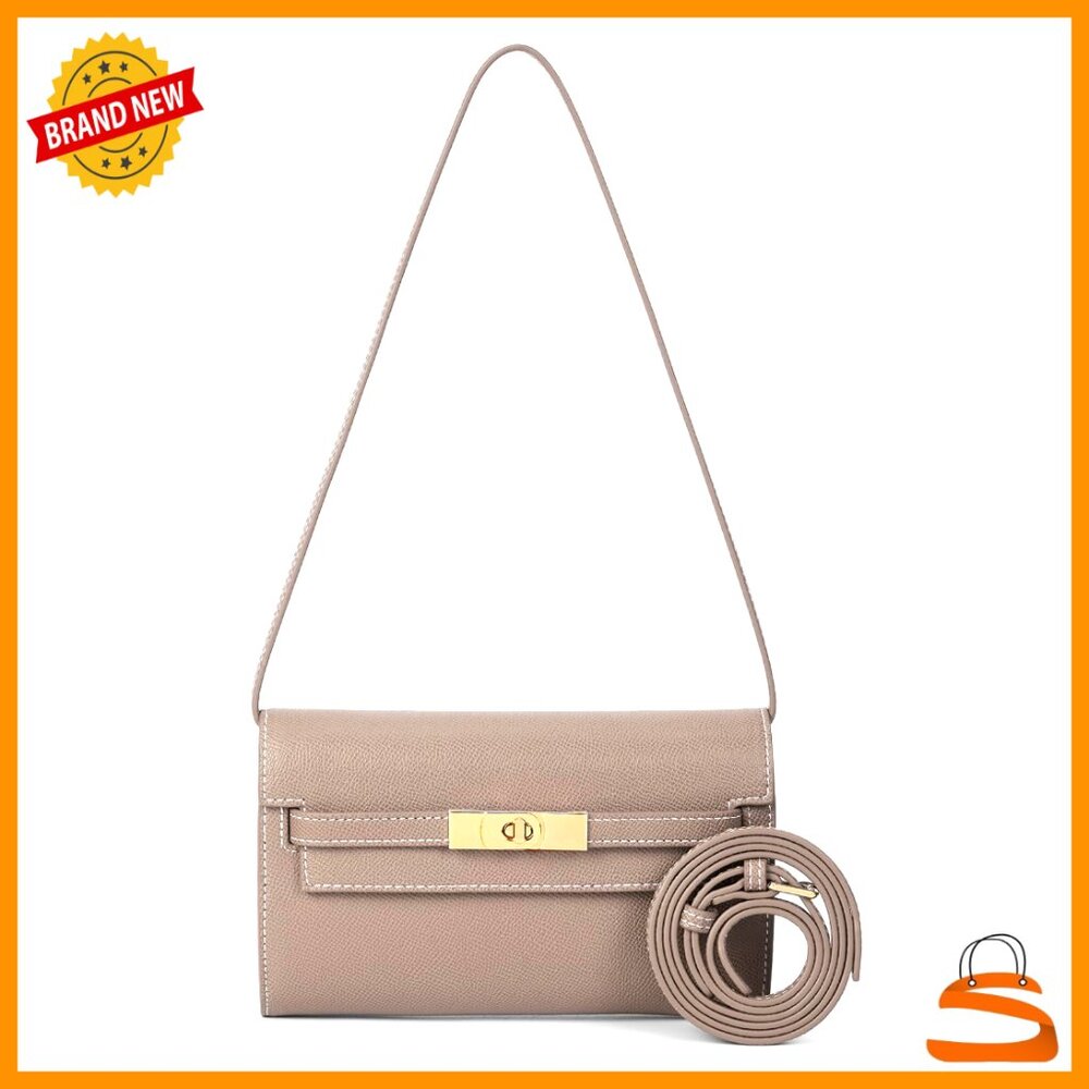 Mini Vegan Leather Crossbody Bag With Removable Strap Clutch Purse